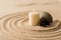 Blog. Candle in Sand